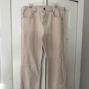 Zara TRF cream Straight Jeans